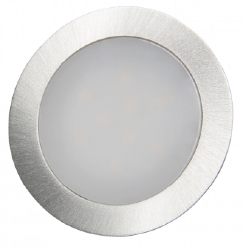 2 x SMD Bodeneinbauspots 12Volt + Rundtrafo. Für Laminat, Parkett, Fliesen usw. Begehbar - IP67. Abwaschbar.