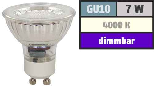 230Volt / Decken- Einbauspot Tomas / 7Watt / LED Leuchtmittel / Gu10 / Stufenlos DIMMBAR