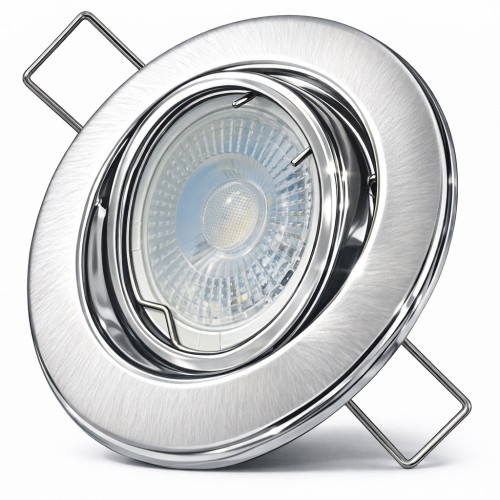 2er LED Einbaustrahler „Tomas“ – 12V, 5W, schwenkbar, GU5.3 MR16, inkl. AMP-System & Trafo