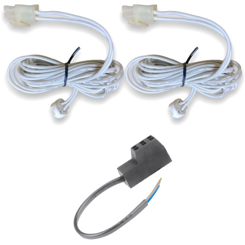 2er Set 3W LED Einbaustrahler IP65 12V inkl Trafo & 120cm Kabel