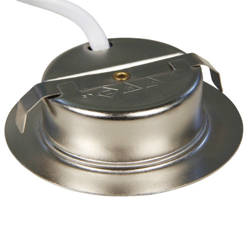 2er Set | Flache LED Möbel Einbauspots New Lina | 12V | 2W | LED Trafo | 230V Zuleitung