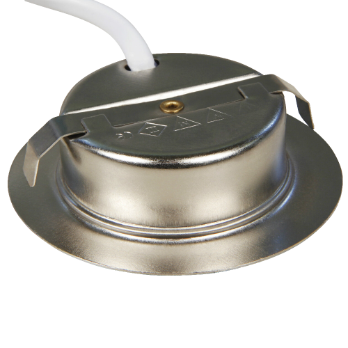 2er Set Flache LED-Möbel-Einbauspots New Lina, IP44, 12V, 2W, inklusive Plug & Play Trafo.