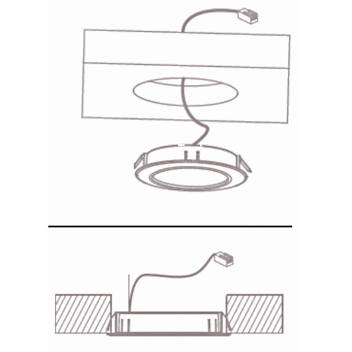 3er Set Flache LED-Möbel-Spots New Lina IP44, 12V, 2,2W, inklusive Plug & Play Trafo. Chrom