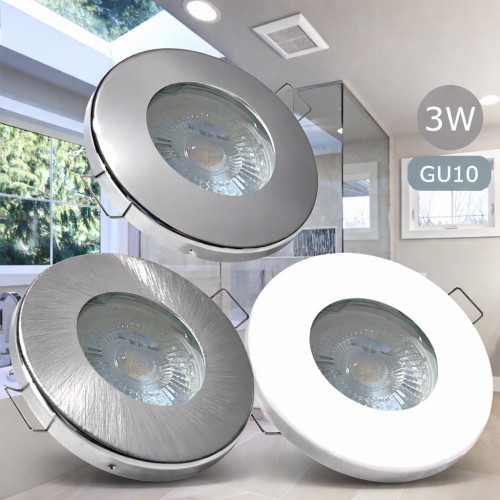 3Watt IP65 LED Badezimmer Einbauleuchte Aqua65 230V