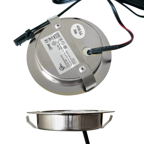 5 Stück LED Möbel Einbauleuchten 12V | 3W | Einbautiefe 12mm | Loch = 55 - 60 mm