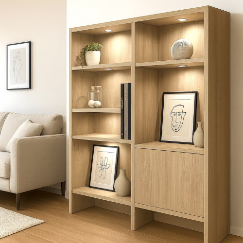 5er Set | Flache LED Möbel Einbauspots New Lina | 12V | 2W | LED Trafo | 230V Zuleitung