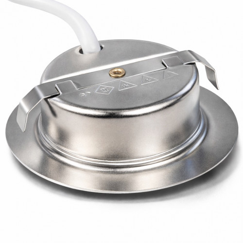 5er Set Flache LED-Möbel-Einbauspots New Lina, IP44, 12V, 2W, inklusive Plug & Play Trafo