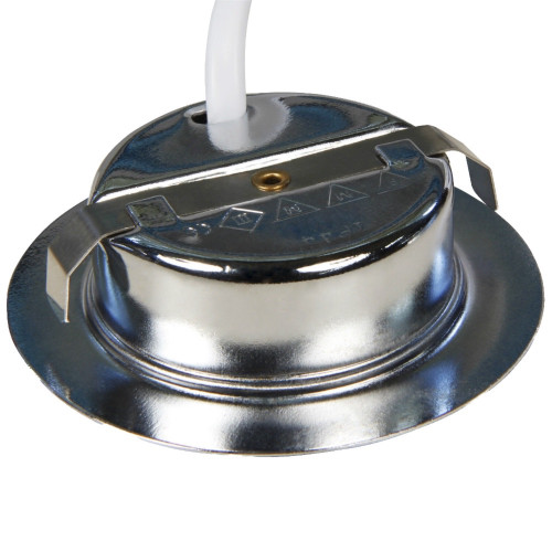 5er Set Flache LED-Möbel-Spots New Lina IP44, 12V, 2,2W, inklusive Plug & Play Trafo. Chrom