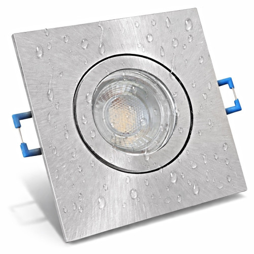 5W LED Bad Einbaustrahler Marin | 12V | IP44 | Eckig | Klares Schutzglas | Ohne Transformator