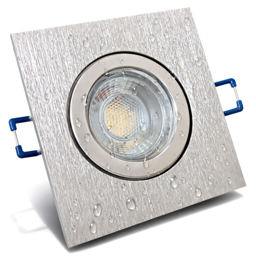 5W LED Bad Einbaustrahler Marin | 12V | IP44 | Eckig | Klares Schutzglas | Ohne Transformator