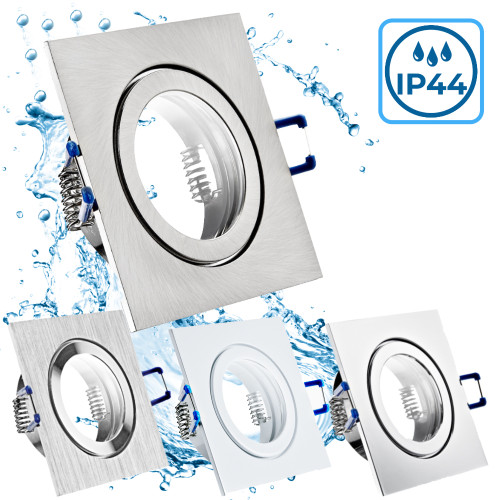 5W LED Bad Einbaustrahler Marin | 12V | IP44 | Eckig | Klares Schutzglas | Ohne Transformator