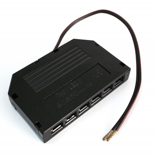 6 Stück - Flache LED Möbel Einbauleuchte Milena 12V - 3W - Mit LED Trafo und 230V Zuleitung und Schnurschalter