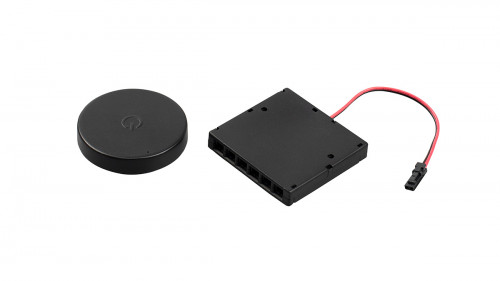 6er Set Flache LED Möbel Einbauspots Lina 12V - 3W - mit Dimmer und Fernbedienung