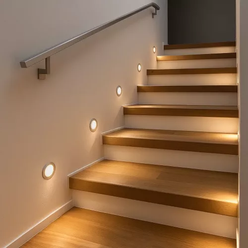6er Set SMD Bodeneinbauspots 12Volt + 2 x LED Rundtrafo. Für Laminat, Parkett, Fliesen usw. Begehbar - IP67. Abwaschbar.