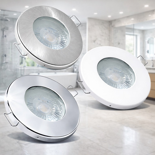 7W LED Bad Einbauleuchte 230V / Dimmbar / IP65 / 550Lumen / Warmweiss
