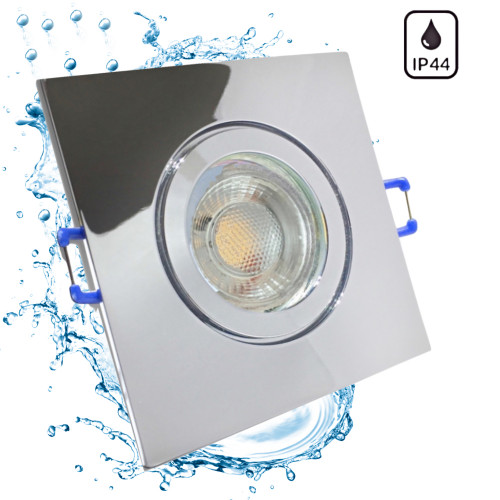 7W LED Bad Einbaustrahler Marin 230 Volt / 90 x 90 mm / IP44 / Quadratisch / 550 Lumen