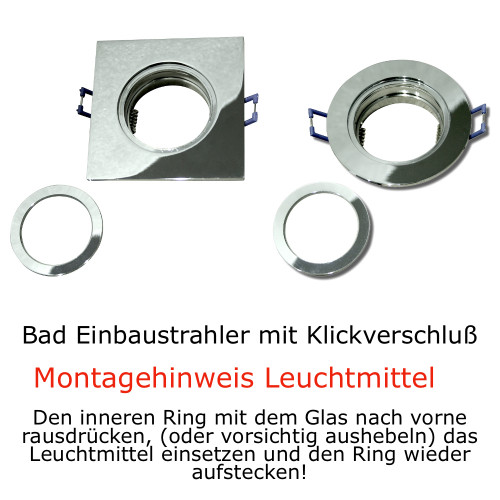 7W LED Bad Einbaustrahler Marin 230 Volt / Dimmbar / IP44 / 450 Lumen