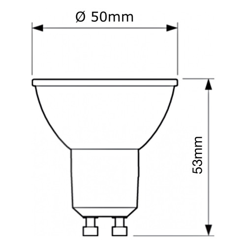 7Watt / MCOB LED Leuchtmittel Gu10 / 550Lumen / WARMWEISS / 3000k