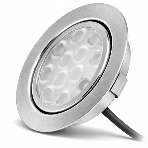 8 Stück LED Möbel Einbauleuchten 12V | 3W | Einbautiefe 12mm | Loch = 55 - 60 mm