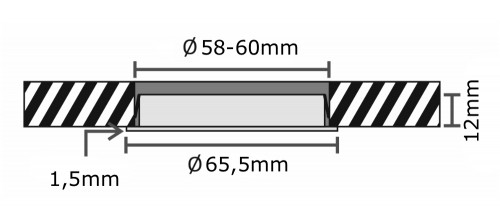 9 Stück Flache LED Möbel-Einbaustrahler Mila 12V - 2,4W - 2 x LED Trafos