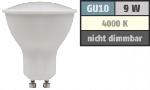 9 Watt LED Einbaustrahler Tomas | 900 Lumen | 230Volt | Gu10 Fassung | IP20