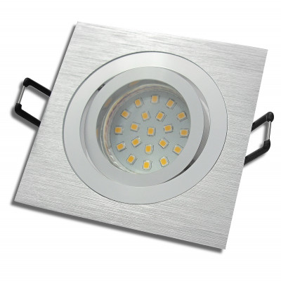 SMD LED Einbaustrahler Mia / 3 - Stufen Dimmbar per Lichtschalter / 230Volt / 5W / Aluminium