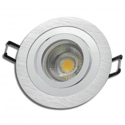 Einbaustrahler Leonie / LED Leuchtmittel 230V / 5Watt / 400Lumen / Aluminium / Silber