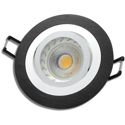 Einbaustrahler Leonie / LED Leuchtmittel 230V / 5Watt / 400Lumen / Aluminium / Schwarz