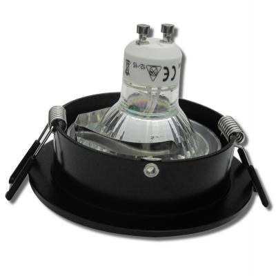 Einbaustrahler Leonie / LED Leuchtmittel 230V / 5Watt / 400Lumen / Aluminium / Schwarz