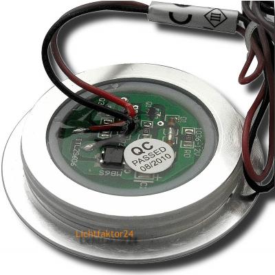 6 x SMD Bodeneinbauspots 12Volt + LED Rundtrafo. Für Laminat, Parkett, Fliesen usw. Begehbar - IP67. Abwaschbar.