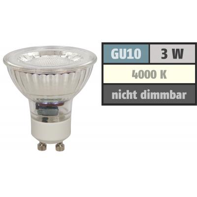 3Watt | MCOB LED Leuchtmittel 230Volt | NEUTRALWEISS | 250 Lumen | Sockel Gu10