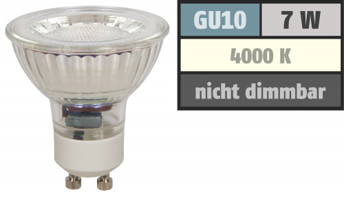 7Watt / MCOB LED Leuchtmittel Gu10 / 550Lumen / NEUTRALWEISS / 4000k