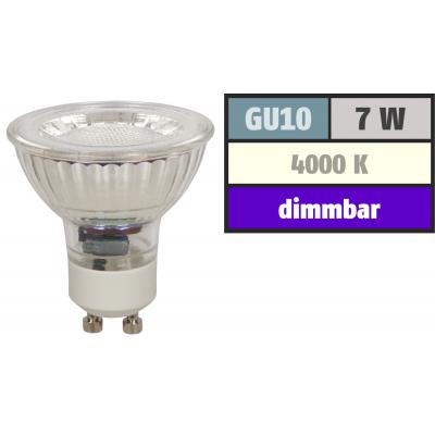 7Watt / LED Leuchtmittel Gu10 / DIMMBAR / 4000k / 450lm / 230Volt / Neutral-Weiß
