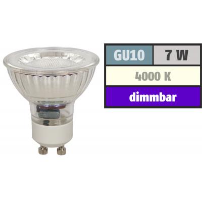 7Watt / LED Leuchtmittel Gu10 /  DIMMBAR / 4000k / 450lm / 230Volt / Neutral-Weiß