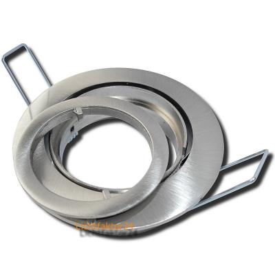 Decken Einbaustrahler Timo 230Volt - Ohne Leuchtmittel mit Gu10 Strom Fassung - Farbe Edelstahl gebürstet