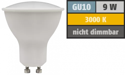 9 Watt LED Einbaustrahler Dario | 900 Lumen | 230Volt | Gu10 Fassung | IP20