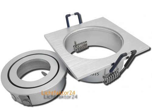 SMD LED Einbaustrahler / 230Volt / 3Watt / Aluminium / Drehbar / Eckig