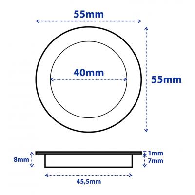 10er Set SMD Bodeneinbauspots 12Volt + 2 x LED Rundtrafo. Für Laminat, Parkett, Fliesen usw. Begehbar - IP67. Abwaschbar.