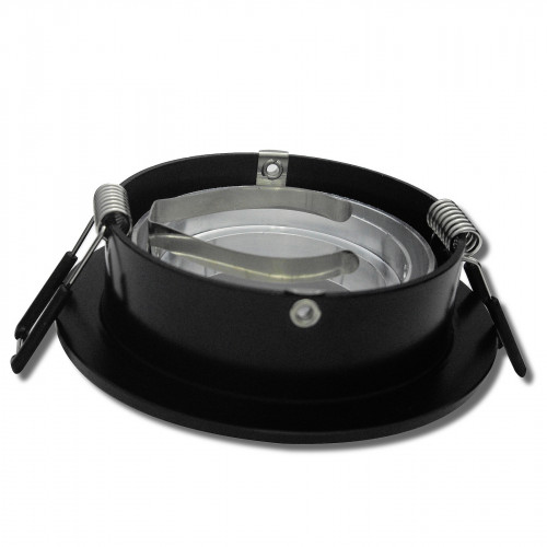 Aluminium Einbaustrahler Sandy / 12V und 230V / Schwarz / OHNE Leuchtmittel