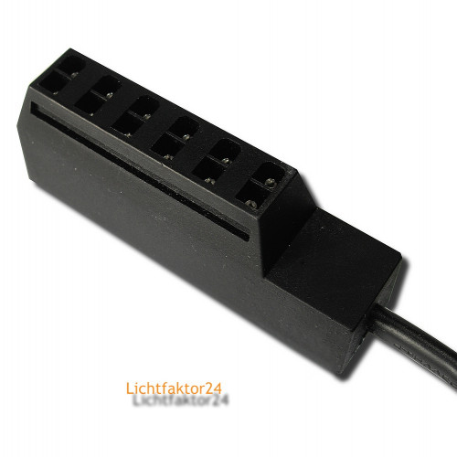 AMP Verteiler / Kupplung für AMP Stecker. Spannung 12Volt - 6 Steckplätze.