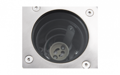 Bodeneinbauleuchte McShine BL-12R, GU10-Fassung, 120x125mm, mit 2 Eingängen