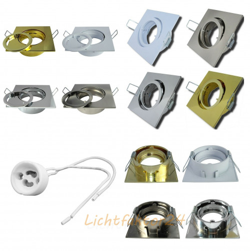 Decken Einbaufassung Dario 12V und 230V, OHNE Leuchtmittel, Schwenkbar