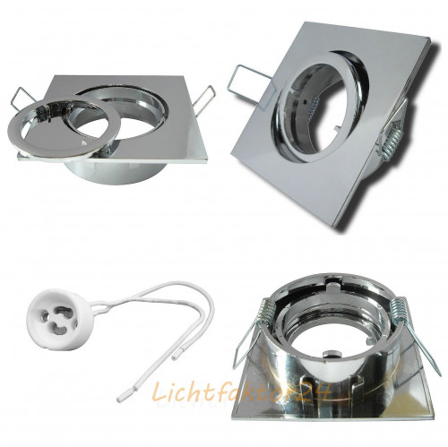 Decken Einbaufassung Dario 12V und 230V, OHNE Leuchtmittel, Schwenkbar