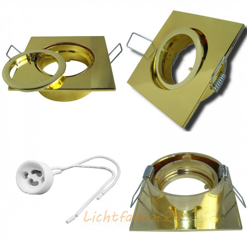 Decken Einbaufassung Dario 12V und 230V, OHNE Leuchtmittel, Schwenkbar