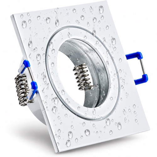 Eckiger Bad Einbaustrahler Marin / 12Volt / IP44 / Ohne LED Leuchtmittel