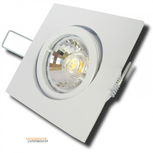 Einbauleuchte Dario / 230V / MCOB LED / 7Watt / DIMMBAR / Aluminium / Gu10 / Schwenkbar