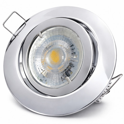 Einbauleuchte Timo / 230V / MCOB LED / 7Watt / DIMMBAR / Aluminium / Gu10 / Schwenkbar