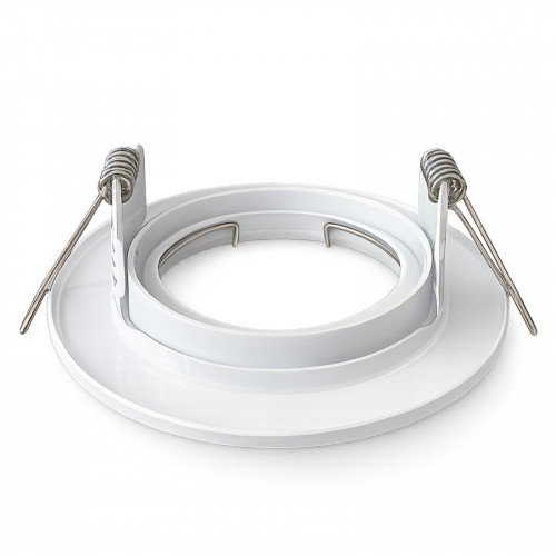 Einbaurahmen GU10 230V Edelstahl – schwenkbar, Ø68–75mm, für LED/Halogen Ø50mm, ohne Leuchtmittel