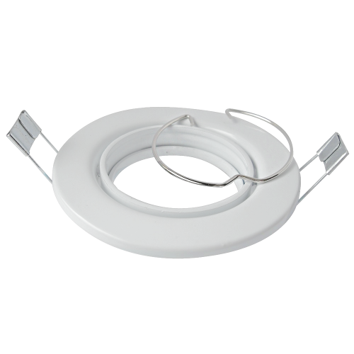Einbaurahmen GU10 230V Weiß – schwenkbar, Ø68–75mm, für LED/Halogen Ø50mm, ohne Leuchtmittel
