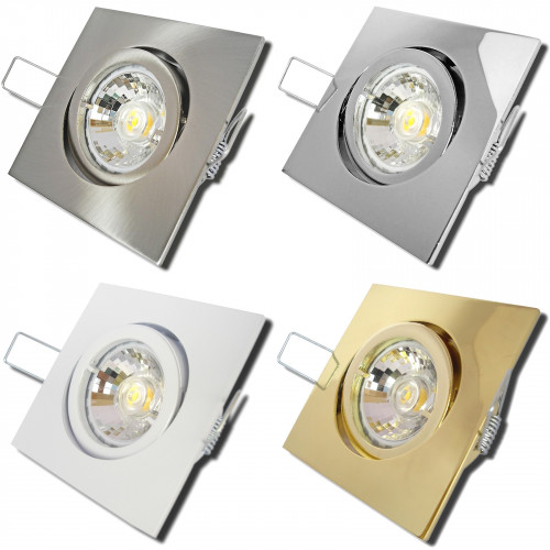 Einbaustrahler Dario / LED Leuchtmittel 230V / 7Watt / 550Lumen / Quadratisch